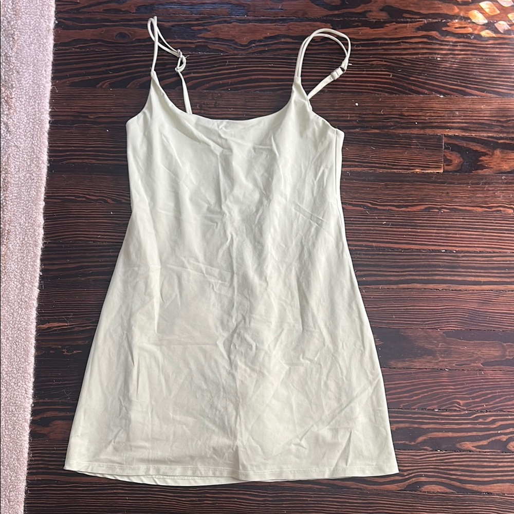 Green Spaghetti Strap Dress